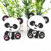 Crystal Chengkai 10pcs Silikon Panda Teether DITer Bebek Duş Çiğneme Kolye Hemşirelik Duyusal Diş çıkarma Emziki Kukla Takı Hayvan Oyuncak