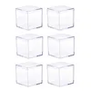 Bolsas para joyas Cubo cuadrado transparente: 9 piezas Caja pequeña con tapa Cajas de almacenamiento Organizador Contenedores para dulces Tiny