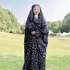 Roupas étnicas Ramadã Mullim feminino ABAYA FLORAL IMPORTA ORAÇÃO DRESA DE CAPELADO VESTIDO ISLAMENTO DO ISLAM