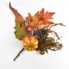 装飾的な花の花輪1PCシミュレーションプラスチックパンプキンブランチリースアクセサリーDIY Vase Flower Arffernis Supplies