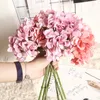 Fleurs décoratives 10pcs Hortensia Silk Heads Artificial Head for Flower Ball Wedding Path Home Shop Decor ACCESSOIRES MUR DIY