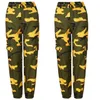 Damesbroeken capris De nieuwste komst van camouflage goederen voor dames hoge taille hiphop broek broek militaire gevechten camouflagebroek hoeden 230520