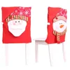 Stol täcker 2023 juldekor Santa Snowman Kitchen Table Dining Holiday Home Party Decoration Fundas Para Sillas de Comedor