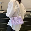 Bolsos de noche Bolso de mano con asa de diamantes de imitación Caja pequeña Bolso de mano Monedero Moda Plisado Nube Diseñador Cadena Hombro Crossbody