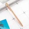 5st Luxury Anpassad logotyp Bollpoint Pennor Metal Ball Pen School Office Supplies Gift Annonsering Graverade namn