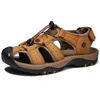 327 lederen sandaal voor mannen Summer Echte grote buitenwandschoenen mannelijke sandalen man slippers plus maat 230520 s b s 697 430 '