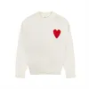 Amisweater Paris Moda Tasarımcıları Amishirts de Coeur Sweater Erkek Kadın Sweaters Bir Kalp Deseni Uzun Kollu Kıyafet Külotu İşlemiş