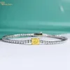 Bangles Wong Rain Classic 925 Sterling Silver Citrine High Carbon Diamond Gemstone 18K Gold Plated Women Armband Bangle Fine Jewelry