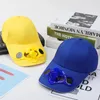 Wide Brim Hats Summer Outdoor Sport Sunscreen Solar Powered Fan Hat Sun Protection Cap With Cool Bicycling Climbing Baseball CapWide