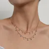 collana corta multistrato con ciondolo a forma di occhio colorato mercato creativo femminile collana a catena dritta gioielli di lusso collana geometrica di moda San Valentino 02