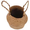 Storage Bags Round Woven Basket Toy Bin For Shoe Laundry