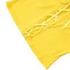 Women's Tanks Yellow Criss-cross Bandage Tube Tops Women Off Shoulder Backless Crop Sexy Strapless Camis Y2K Fairy Coquette Streetwear