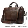 Aktentaschen WESTAL Herren Ledertasche Büro Messenger Aktentasche Mann Echtes Leder 15,6" Laptoptaschen Männliche Handtaschen Umhängetasche 14 Computertasche 230520