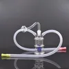 Double embouts en verre Brûleur à mazout Bong Conduites d'eau Inline Birdcage Matrix Perc avec 10 mm d'épaisseur mâle en verre Pyrex Tuyau de brûleur à mazout Tube en silicone pour fumer Outils 2pcs