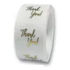 Gift Wrap Labels 1inch Clear Gold Foil Thank You Stickers For Wedding Pretty Cards Envelope Sealing Label