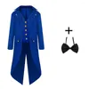 Abiti da uomo Bambini Frac Smoking Gotico Medievale Abbigliamento retrò Bambini Bambini Costume da fata Cappotto anni '20 Uniforme Blu Viola Ragazzi Ragazze Smoking