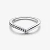 Timeless Wish halb funkelnder Ring für Pandora, authentischer Stapelring aus Sterlingsilber, Designer-Schmuck für Damen und Herren, Paarring mit Originalverpackung, Set im Großhandel