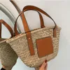 Torby w talii koszyk mody torebka torebka letnia plaża przenośna tkanina słomiana torba duża pojemność TOTE 230520