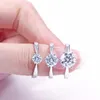 Кольца Tianyu Gems 6 когтей Серебряное кольцо-пасьянс с зубцами 2 карата/1 карата/0,5 карата Обручальные кольца с муассанитом и бриллиантом Женское кольцо на палец ювелирные изделия