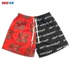 2023 Offdesigner Hommes Shorts Été Mode Pantalons De Plage De Haute Qualité Buker Polyester All Over Print Sublimation Double Couche Mens Basketball 5 Pouces Entrejambe Noir Cust