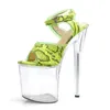 Sandals Platform Heels Women Summer 2023 Pumps Thin High PU Buckle Strap Dress Wedding Shoes 20CM Pole Dancing