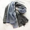 Sciarpe Hit Color Stripe Cotton Linen per donna e uomo Sciarpa leggera sottile Lady Easy Artsy Shawl Wraps Bufanda 2023 S