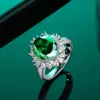 NUOVO anello in argento sterling 100% 925 rosso blu rosa verde lussuoso per gioielli moda donna regali originali