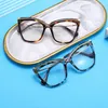 Gafas de sol Moda Retro Desugner Anti Blue Light Mujer Gafas Metal Cat Eye Frame Marca Calidad Tendencia Clear Reding Computer Eyeglasse