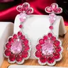 Dangle Earrings GODKI Long Tassel Water Shape Drop Earring For Women Wedding Cubic Zirconia Dubai Bridal Costume Jewelry Summer Party