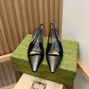 Women wedding party high-heeled Sandals shoes Luxury Designer Women's 4.5cm Low heels Shoes sandal Summer sexy Dragon head pumps pointed toe sling back women shoe