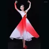 Abbigliamento da palcoscenico Costume da danza popolare classica cinese Donna Abbigliamento da ballo tradizionale orientale Vestito da spettacolo tradizionale orientale Abito Yangko