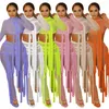 Women's Two Piece Pants Ribbon Mesh See Through Bodycon Sets For Women Sexy Clubwear Crop Top And Leggings Matching Birthday Outfits
