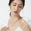 Naszyjniki wisiorek viennois okrągły imitacja Pearl Naszyjnik Złote długi łańcuch biżuteria Choker dla kobiet akcesoria ślubne Pendant