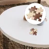 Table Mats 4x Wooden Coasters Jigsaw Puzzle Design Creative Heat Resistant Decoration Housewarming Gifts Coffee Cup Mat For Office Tabletop