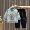 Männer Trainingsanzüge Hanfu Junge Kinder Retro Chinesischen Stil Tang-anzug Baby Kleid Für Ein Jahr Altes Altes Kostüm