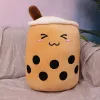 25cm Cute Desetoon Bubble Tea Cup Pillow Pillow Real Vida Real Pearl Tea Toys de pelúcia Coscada