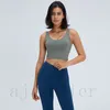 Débardeur coupe slim sans manches tenues de yoga chemise brossé femmes entraînement sport avec soutien-gorge rembourré