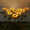 LED Solros Solar Light Outdoor Decoration Simulation Ground Plug Garden Lawn