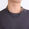 Chains DIY Simple Stainless Steel Long Link Chain Necklaces Choker Ellipse Black Gold Silver Color Party Necklace For Men Accessories