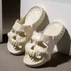 Skull personnalisé design 589 Slippers for Men Summer Fun Nodemty Slides épaisse Sole Plateforme plage Sandales des femmes non glissantes 230520 C