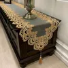 Table Runner Oval Lace Embroidered TV Cabinet Tablecloth Pendant Tassel Dresser Flag Dust Cover Manteles De Mesa 230520