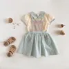 Robes de fille vêtements coréens pour enfants chemises bretelles jupe pour 2023 printemps été bébé filles APO princesse robe tenues 230520