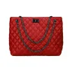 HBP Totes de diseñador Bolsos de hombro para mujer Bolsos para mujer Bolso de mensajero de cuero de moda Diamond Lattice Cross Body Bolso de compras de gran capacidad Cadena de metal Dicky