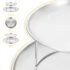 Dinnerware Sets Multi-tiered Tray Cake Stand Cupcake Fruit Trays Stainless Steel Serving Party Wedding Stands Rustic Jewelry