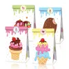 Confezione regalo 12 pezzi 2023 sacchetti di carta kraft biscotto sacchetto di caramelle decorazioni di cartoni animati adorabili gelati ghiaccioli forniture per feste per bambini