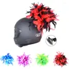 Motorfiets helmen modehelm decoratieve persoonlijkheid veer unisex motorcross racing coole trending decoratie punkstijl