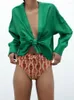 Damenblusen Kumsvag 2023 Damen Sommerhemden Tops Fashion Solid V-Ausschnitt Stickerei Einreiher Weiblich Lässig Elegant Tuch