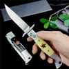 NEW High Quality Patriot Automatic Opening Folding Knife X12M Blade Aviation aluminum inlay resin handle camping outdoor hiking tactical equipment EDC Knives