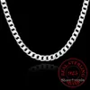Kedjor 925 Sterling Silver 16/18/20/22/24 Inch 8mm Platt Sideways Figaro Chain Necklace For Woman Man Fashion Wedding Jewelry