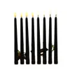 3D Bullet Head Black Shell Rod Long Led Candle Base preta Base de 28 cm de altura Flash amarelo Flash quente Flash branco vela de Natal por atacado